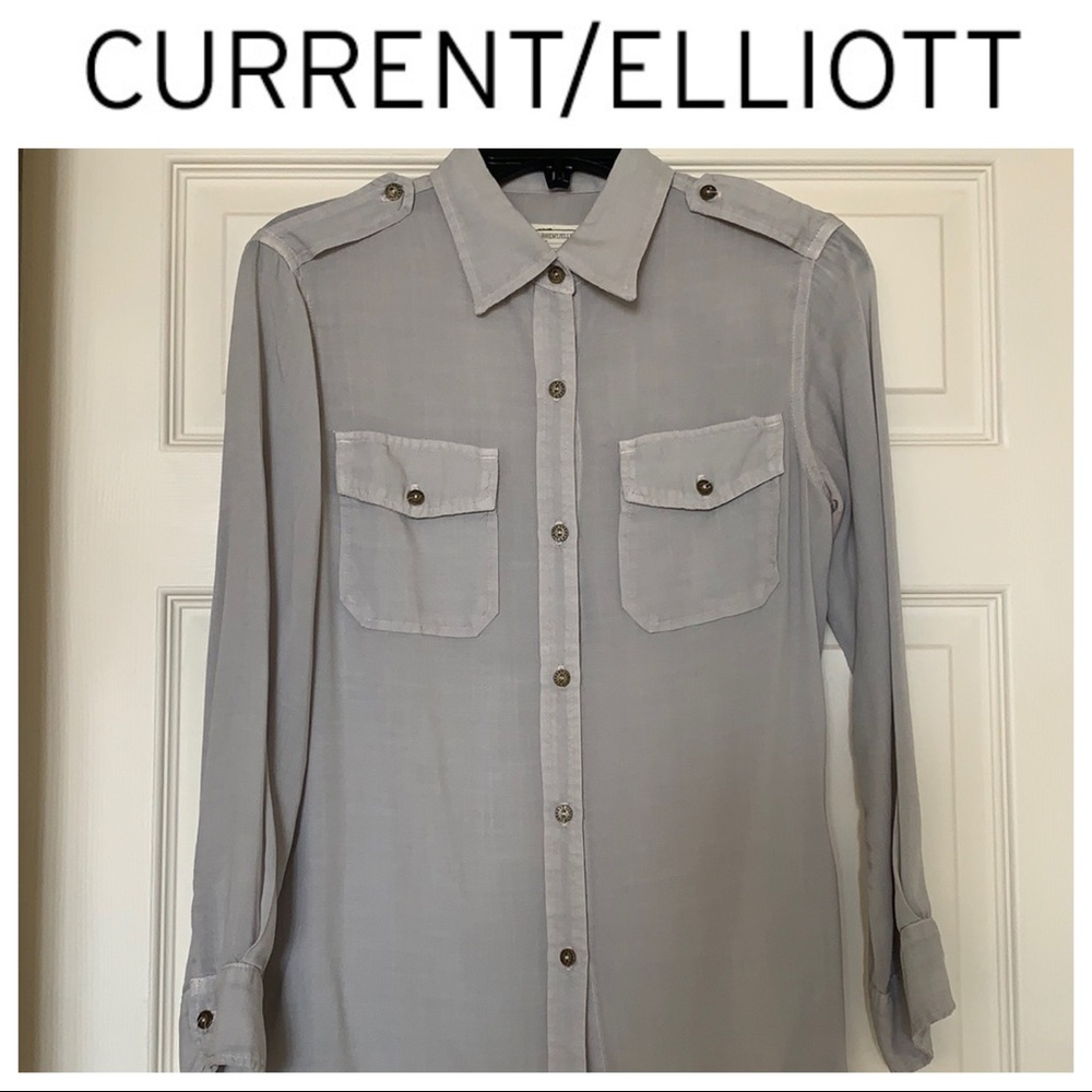 CURRENT/ELLIOTT Buttoned Down Long Sleeve Shirt